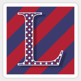 Old Glory Letter L Sticker